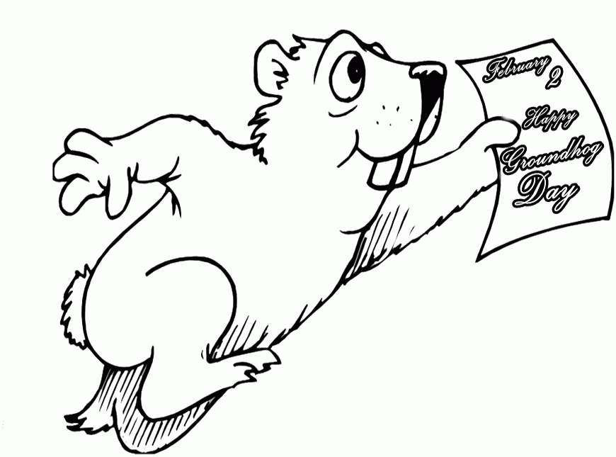 Plansa de colorat cu Marmota 14 6